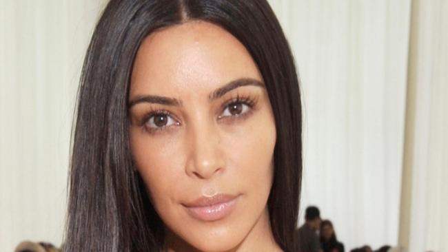 Kim Kardashian flaunted her natural beauty. Picture: Rex Features/Splash News