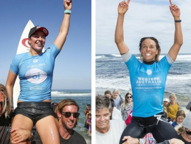 Tyler Wright and Sally Fitzgibbons have both won an event on the world tour this year.