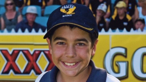 Bailey Capel as an under-12 at West Torrens. He has been at the club since he first picked up a bat. Picture: File