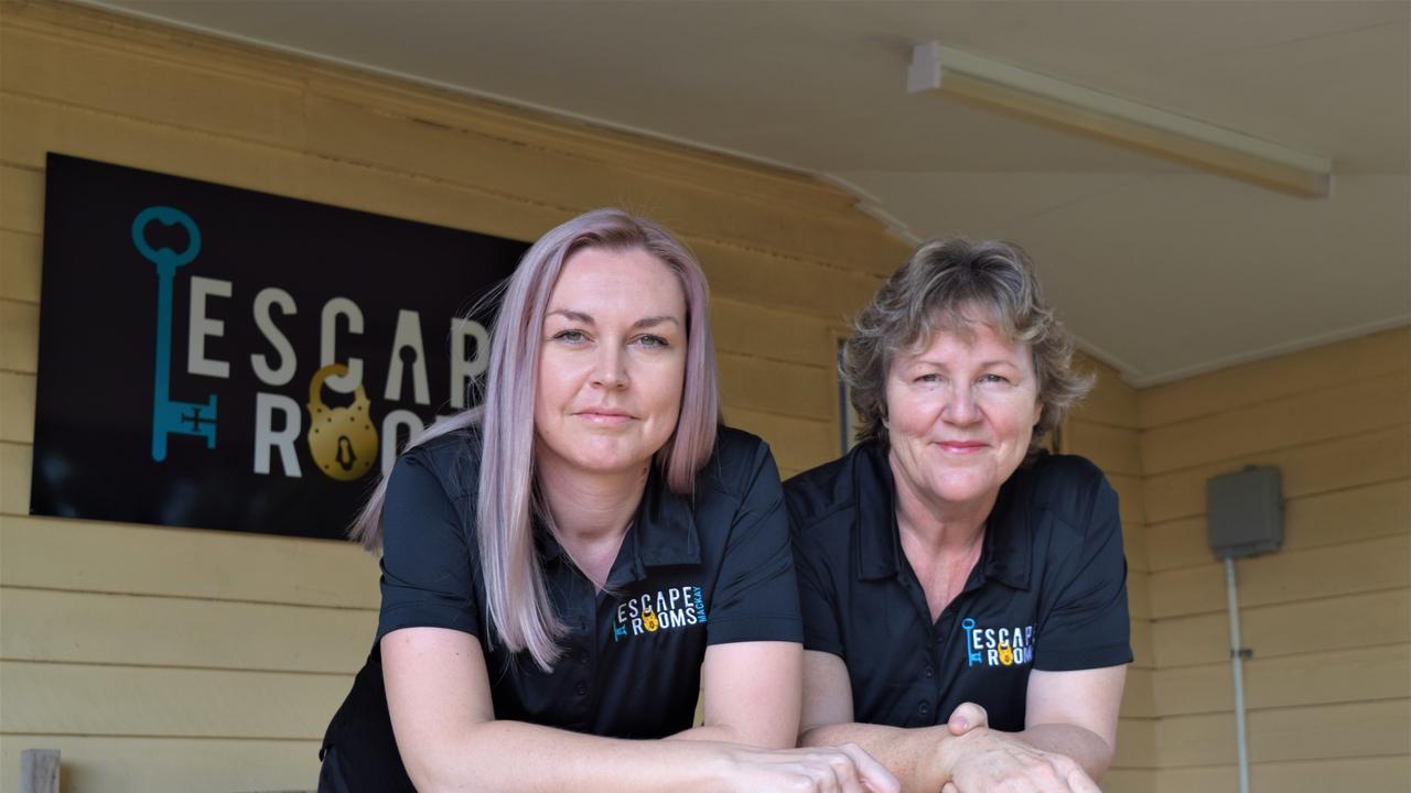 Escape Rooms Mackay owners Emma Hayes and Janet Benstead.