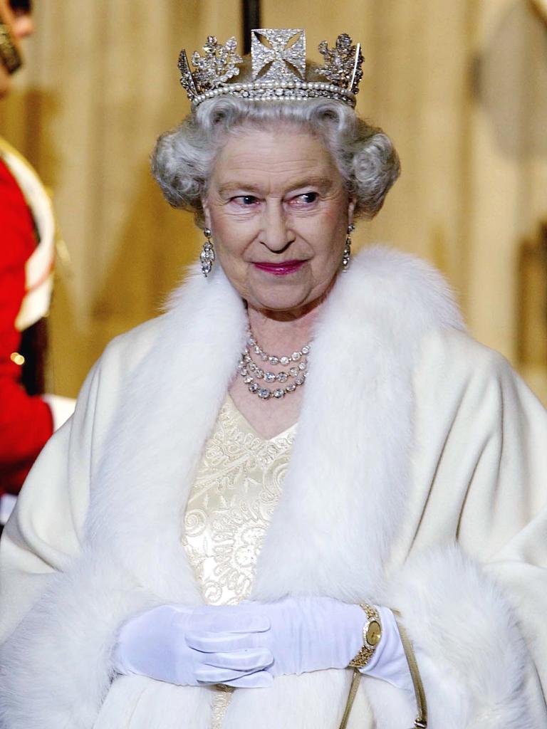 Queen Elizabeth II arriving at the Palace of Westminster. Picture: by Tim Graham Picture Library/Getty Images)