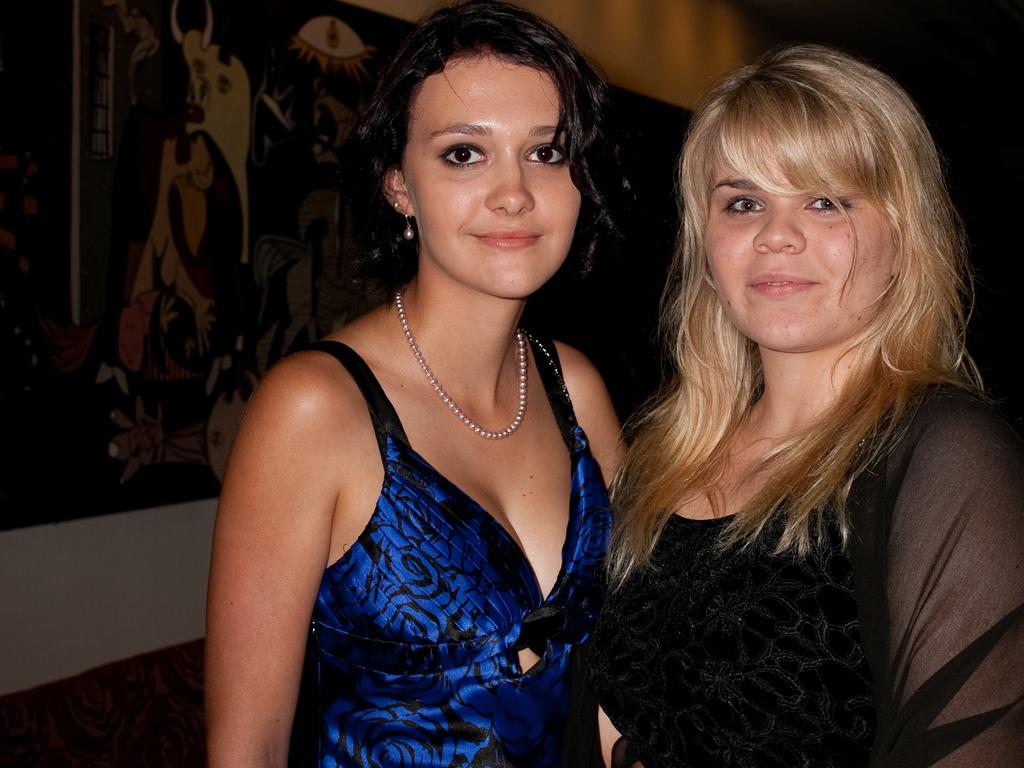 Leah Renshaw and Lucy Hell at the 2009 Taminmin College formal at the Crown Hotel. Picture: NT NEWS