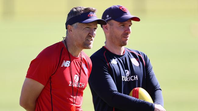 Burgess says the last two years of Covid and border restrictions have been “brutal” and says a desire to be closed to his SA-based kids was a motivating factor in him taking the Crows job. Photo by Michael Klein