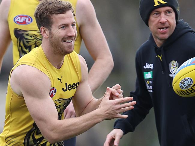 Richmond training. 25/06/2020.  Kane Lambert of the Tigers at  training today   . Pic: Michael Klein