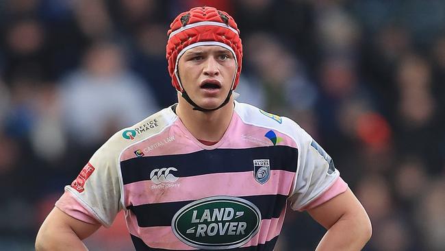 Flanker James Botham, grandson of Ian, playing for Cardiff in the Anglo-Welsh Cup