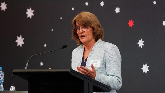 RBA governor Michele Bullock gives a speech on the costs of high inflation at an Anika Foundation luncheon. Picture: NewsWire / Max Mason-Hubers