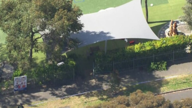 The children were reportedly sitting on a bench at the time of the incident. Picture: ABC