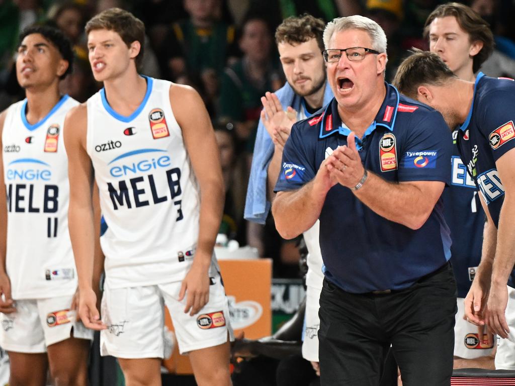 Dean Vickerman is thrilled with the efforts of his Melbourne United team to force a home court decider. Picture: Steve Bell/Getty Images