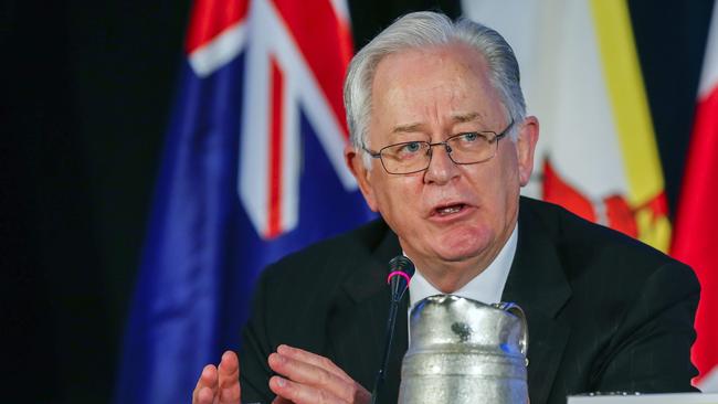 Federal Minister for Trade and Investment Andrew Robb signed the Trans-Pacific Partnership in Atlanta, Georgia, on Monday. Picture: EPA/Erik Lesser