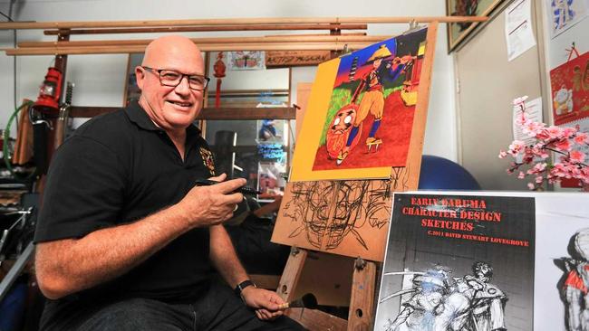 Murwillumbah artist David Lovegrove in the studio. Picture: Scott Powick