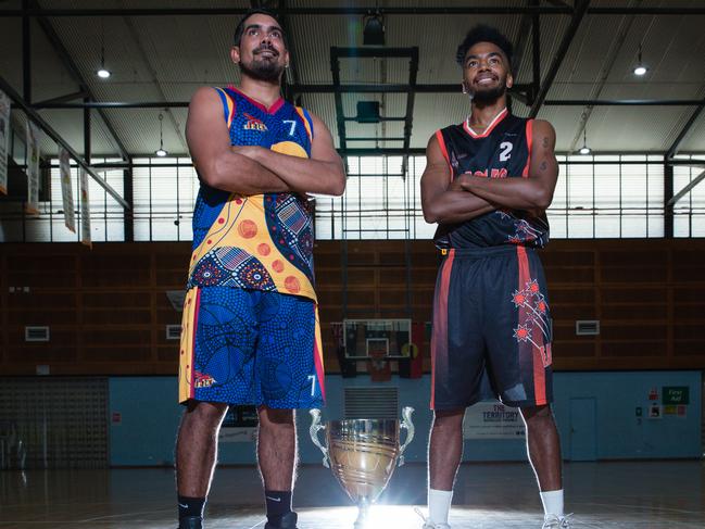 Tracy Village’s Alex Weetra and Eagles’ Chris Elder are ready for their 2020 DBA Championship Final match-up. Picture: Glenn Campbell