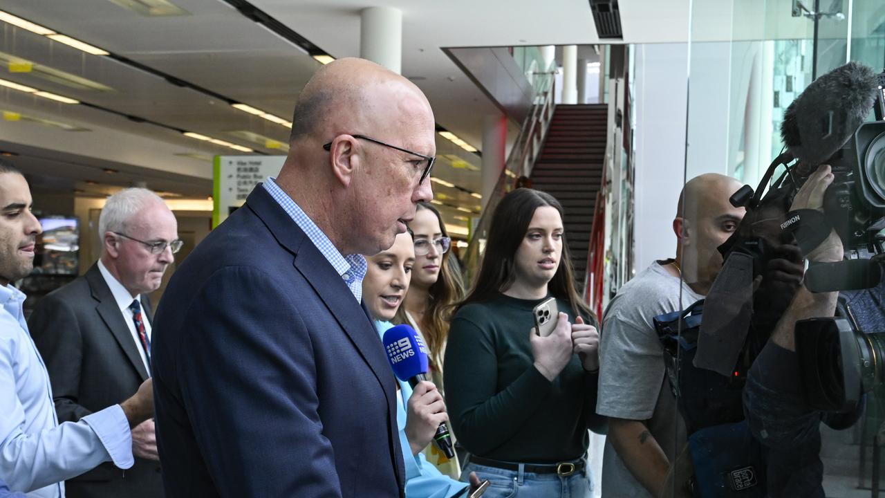 Peter Dutton was spotted in Canberra on Wednesday. Picture: NewsWire / Martin Ollman
