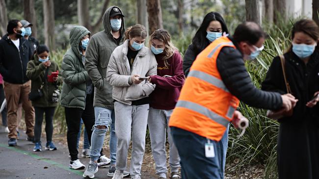 Vaccination Hubs were set up during the peak of the pandemic including at Sydney Olympic Park (pictured).