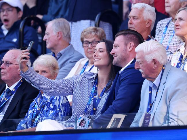 Sam Groth says attending major events is part of his job. Mr Groth pictured at the 2025 Australian Open. Picture: Mark Stewart