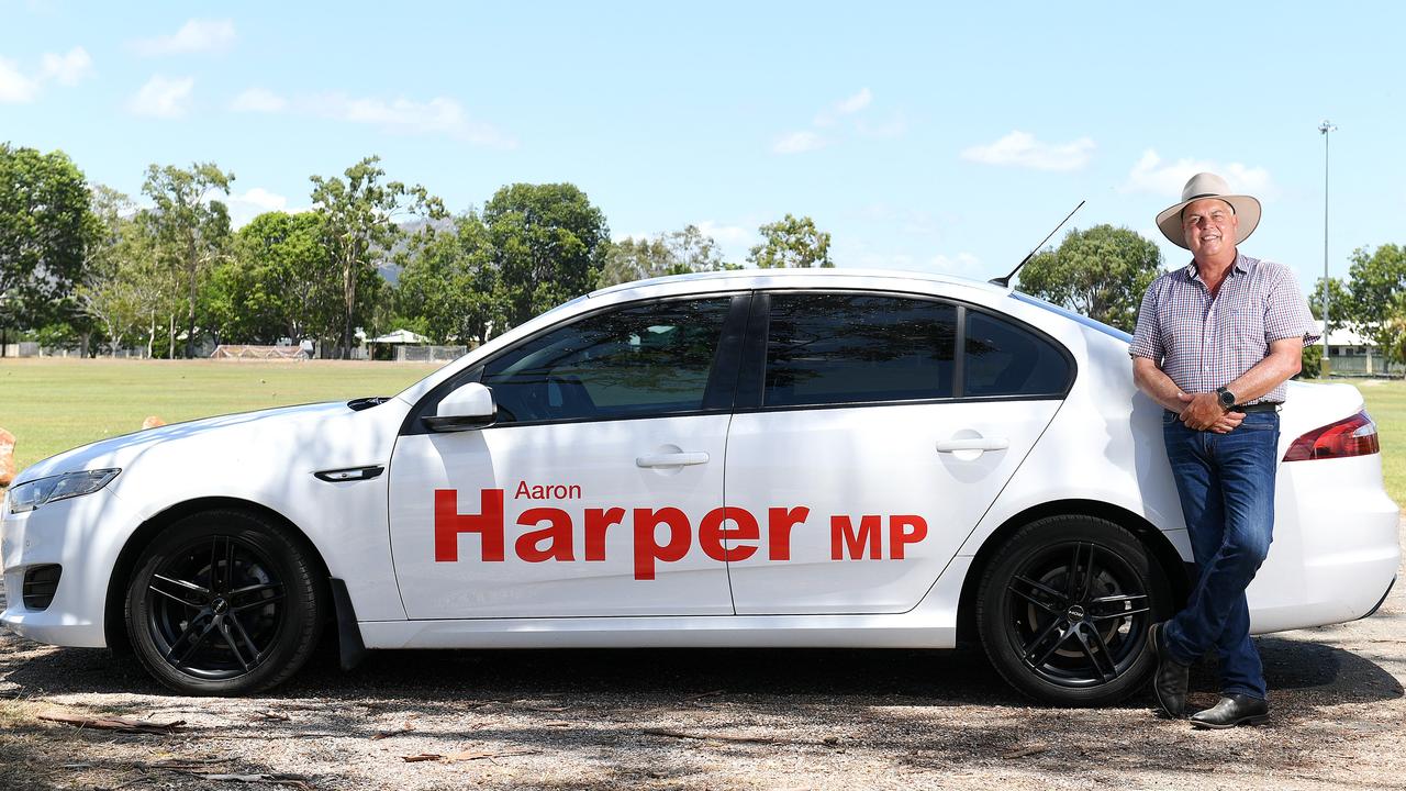 Aaron Harper and his Ford Falcon. Picture: Shae Beplate.