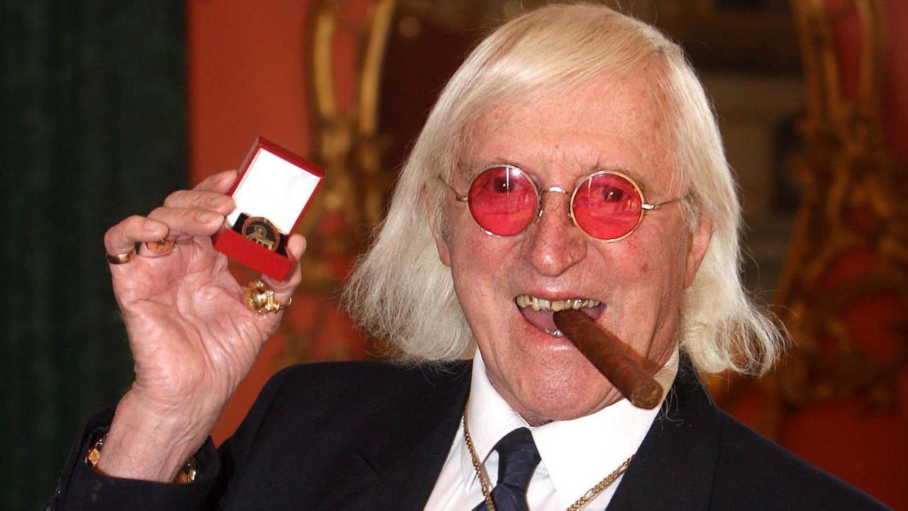 He was a beloved children’s TV presenter – but after his death, Savile was branded one of Britain’s worst sex offenders by police. Picture: Lewis Whyld/PA Wire/AP