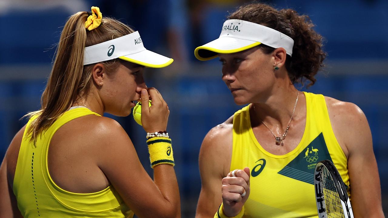 Ellen Perez made the Tokyo Olympics women’s doubles quarter-finals with Sam Stosur. Picture: Getty Images