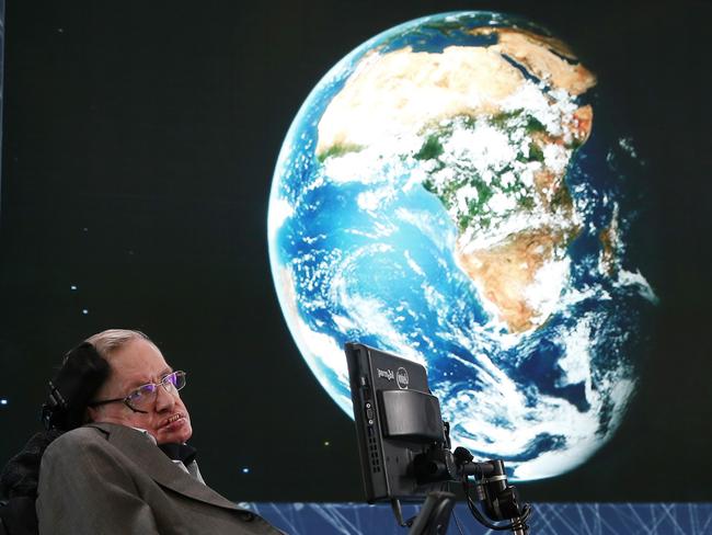 Professor Stephen Hawking says it is almost a certainty that human civilisation cannot survive another 1000 years on Earth. Picture: AFP