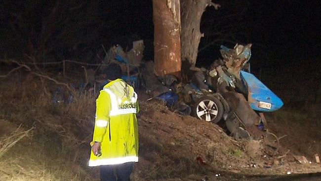 A 21-year-old man has died after his car slammed into a tree at Stockport, near Tarlee. Picture 7NEWS