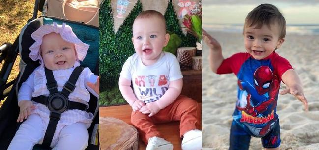 ALL SMILES: Ivy, Archer Jack and Archie James are happy to be moving up in votes.