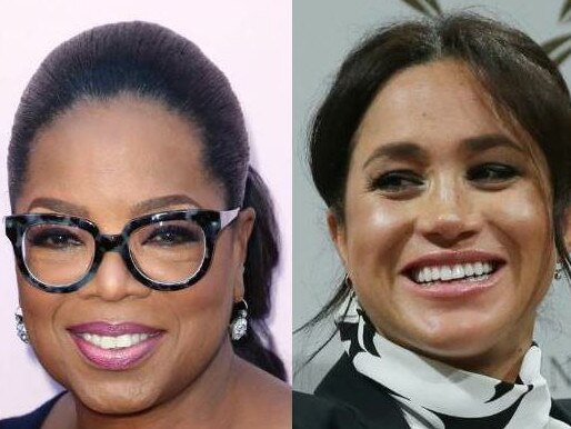 Oprah Winfrey and Meghan Markle. Winfrey has denied advising the royal couple on ‘Megxit’. Picture: Supplied