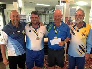 WINNERS:Paul Henricks with Winners Michael Sorrensen & Allan Newman & Coolum President Keith Wilson. Picture: Tim Phillips