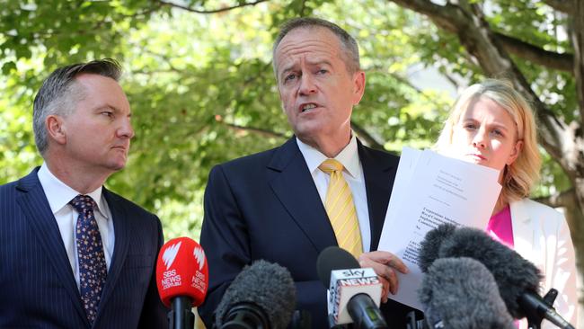 Opposition Leader Bill Shorten has kept annoyingly quiet on what Labor thinks about the Greens’ energy plan. Picture: Ray Strange.