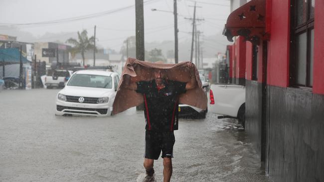 Major flooding in Currumbin Creek rd at Currumbin. Picture Glenn Hampson