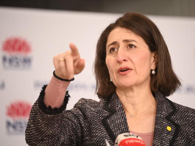 Premier Gladys Berejiklian has defended calls that the government should have locked down sooner. Picture: NCA NewsWire/Jeremy Piper