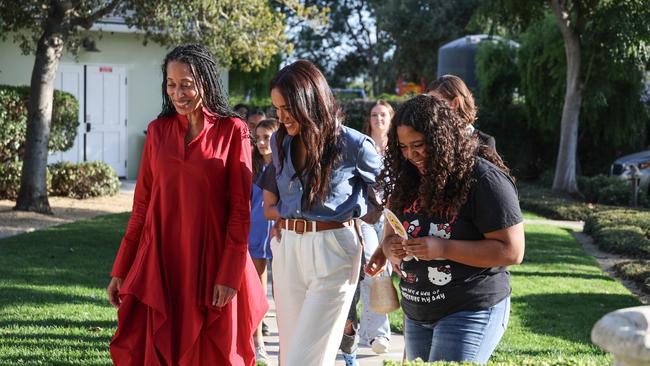 Dr. Stephanie J. Hull and Meghan Markle, The Duchess of Sussex seen at Girls Inc. of Greater Santa Barbara. Picture: Eric Charbonneau/The Archewell Foundation via Getty