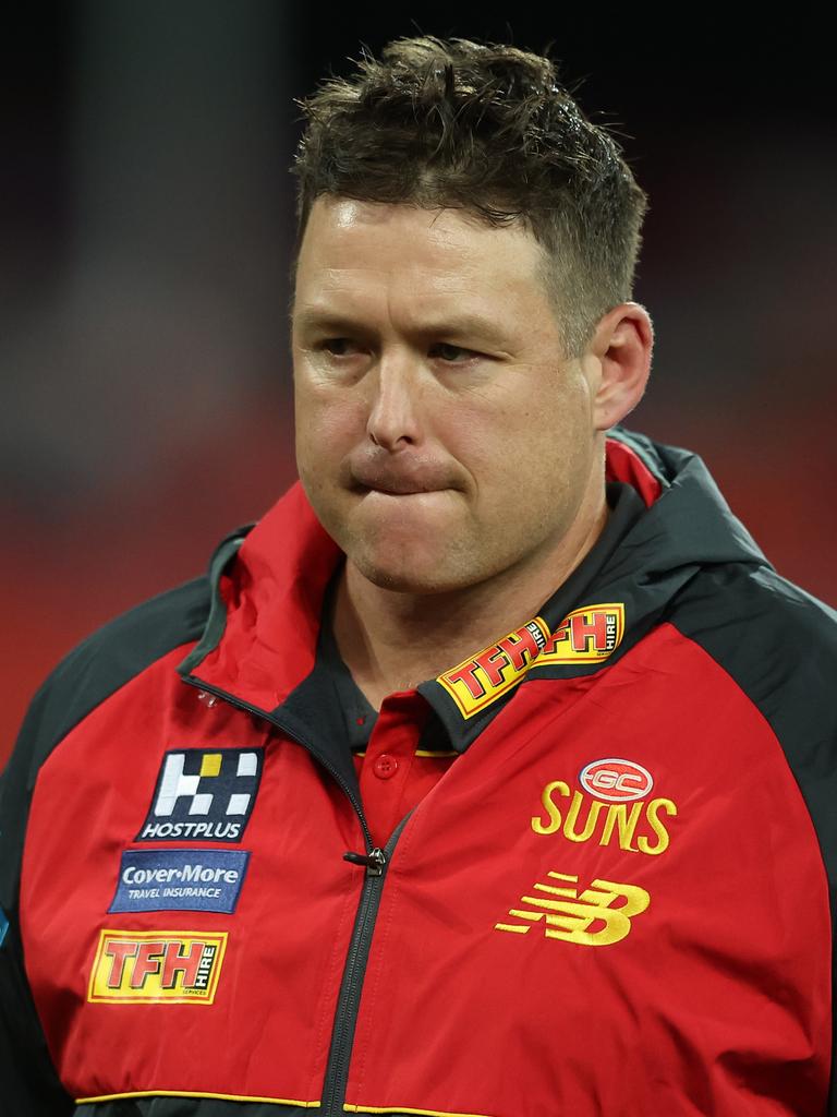 Gold Coast coach Stuart Dew could also be on the chopping block. (Photo by Chris Hyde/Getty Images)