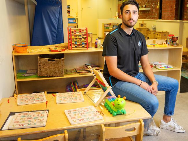 Tari Klisaris, director of Docklands childcare centre Kids & Co, said the delays would affect his business. Picture: Mark Stewart