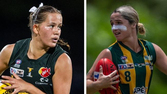 Paula Pavic for St Mary's and Jordan Membrey for PINT in the 2024-25 NTFL season.