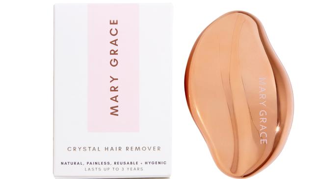 Mary Grace reusable Crystal Hair Remover is touted as a painless, affordable, and sustainable alternative to traditional shaving. Picture: Supplied