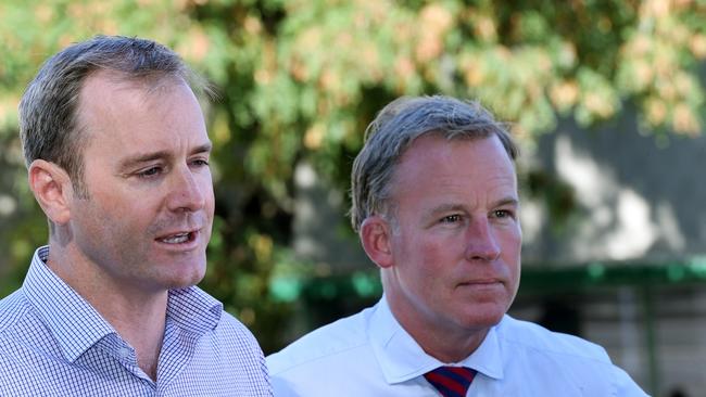 New Police Minister Michael Ferguson with Premier Will Hodgman. Picture: CHRIS KIDD