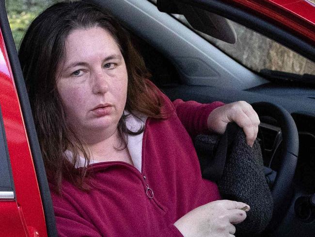 Erin Patterson arriving at her Leongatha home after three people died eating Death Cap mushrooms from a meal she had cooked. Picture: Jason Edwards