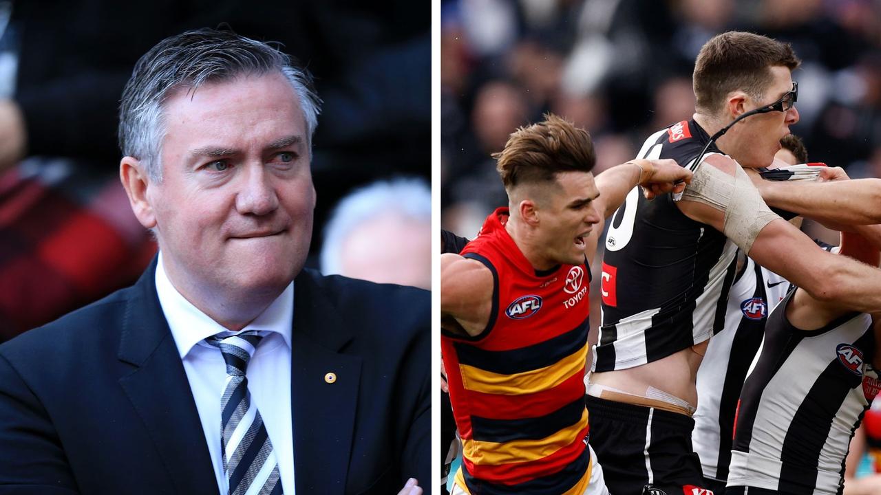 Former Collingwood president Eddie McGuire has criticized Adelaide Crows midfielder Ben Keays for forcibly removing Mason Cox’s protective eyewear during a scuffle in their recent match at the MCG.