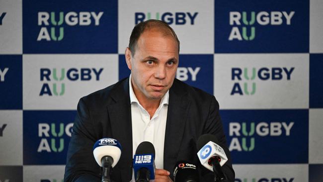 Rugby Australia CEO Phil Waugh was grilled about the Jones saga and the World Cup debacle on Tuesday. Picture: Getty