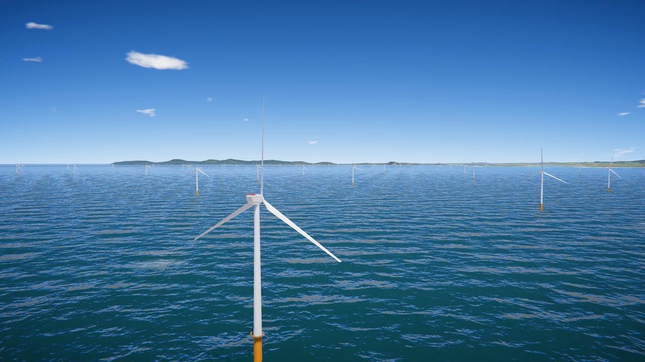 Star of the South 3D digital model showing Australia's first offshore wind project off the south coast of Gippsland. Picture: Supplied