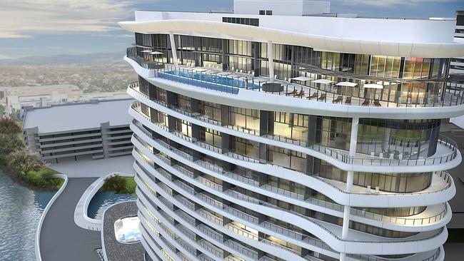 An artist’s concept image of the rooftop at The Darling, at The Star Gold Coast.