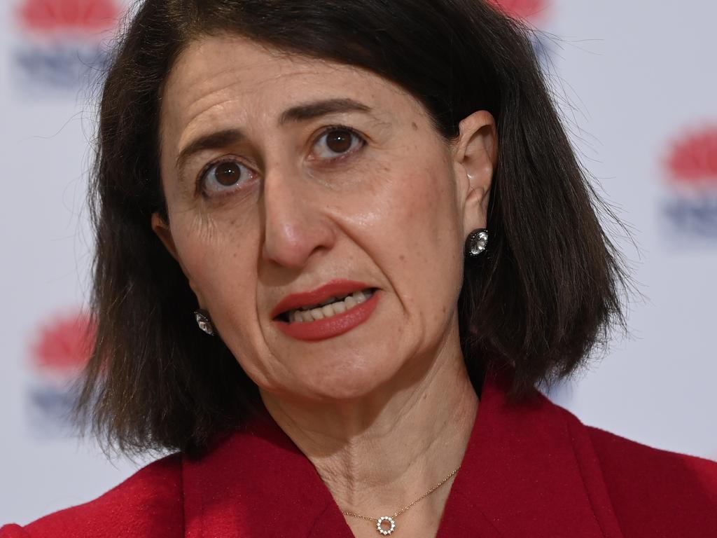 NSW Premier Gladys Berejiklian faces calls to enforce a ring of steel around Sydney at national cabinet. Picture: NCA NewsWire/Jeremy Piper