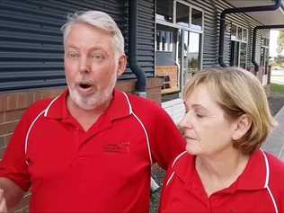 The Morcombes on an earlier visit to the Fraser Coast.