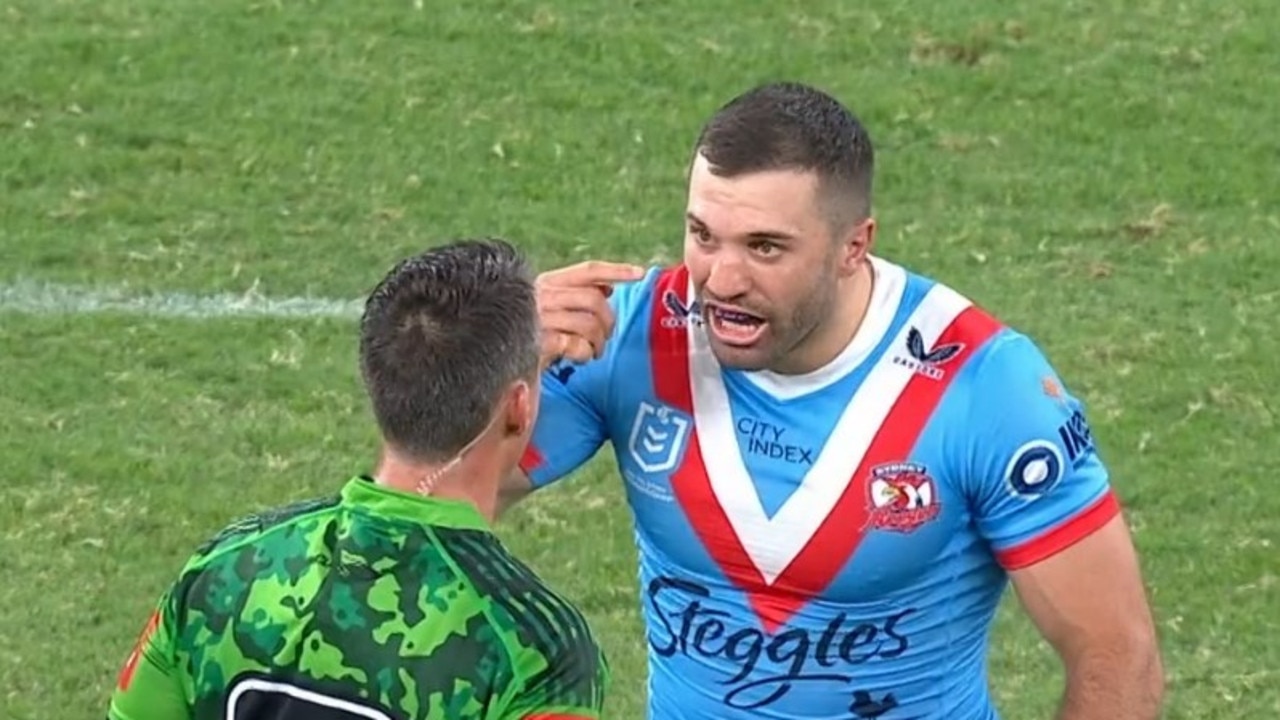 James Tedesco was ropeable. Photo: Fox Sports