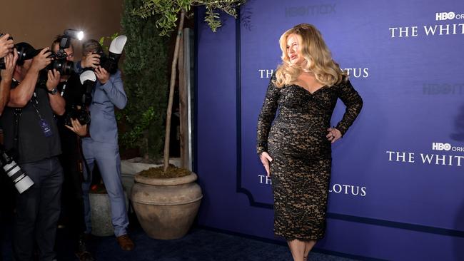 Jennifer Coolidge at The White Lotus premiere. Picture: Amy Sussman/Getty