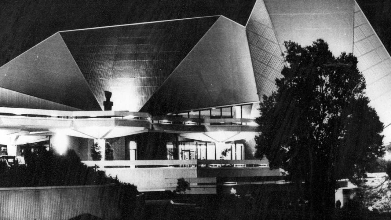 The Adelaide Festival Centre at night time in 1974. Picture: Advertiser Library