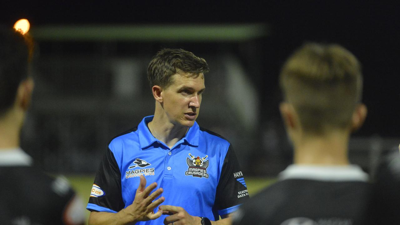 Magpies Crusaders United coach Tom Ballantyne will coach the Magpies Crusaders in the QPL in 2022. Picture: Alison Langevad