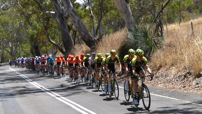 Santos has been the naming rights sponsor of the Tour Down Under since 2010, and will remain so until at least 2022. Picture: Tim de Waele / Getty Images 