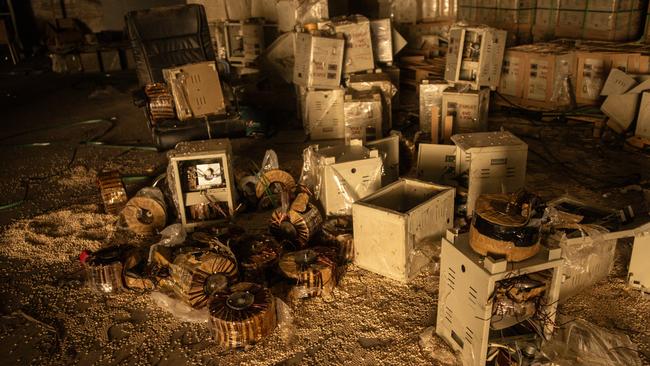 Captagon pills are seen scattered on the ground at a large Captagon drug factory controlled by the Assad regime. Picture: Getty Images.