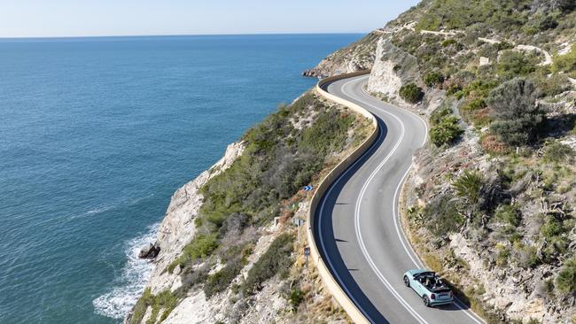 The Mini Cooper Convertible key feature is the fabric soft top which folds away in just 15 seconds. Picture: Supplied