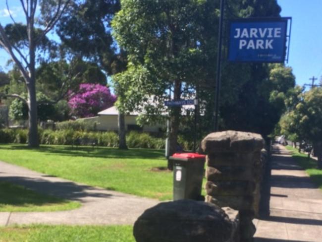 Mr Breasley approached children at Jarvie Park, Marrickville.